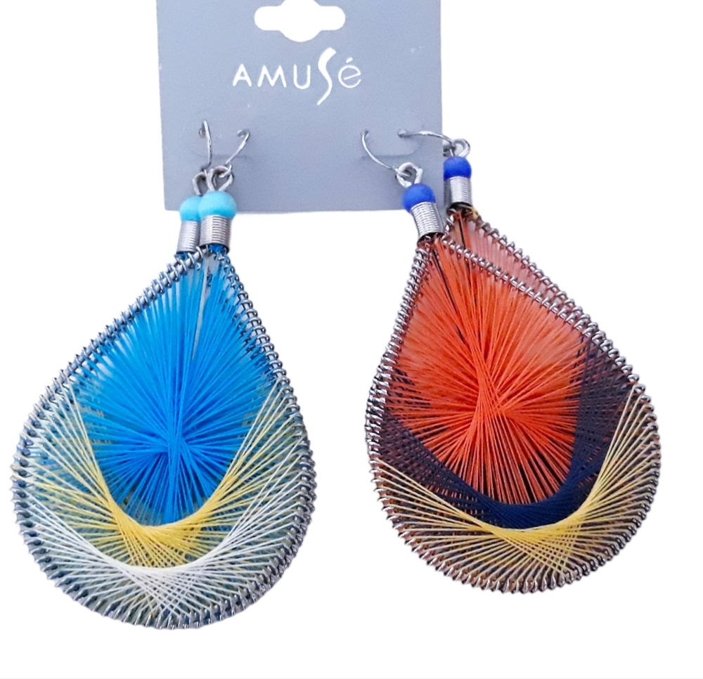 Multi Color Teardrop Earrings